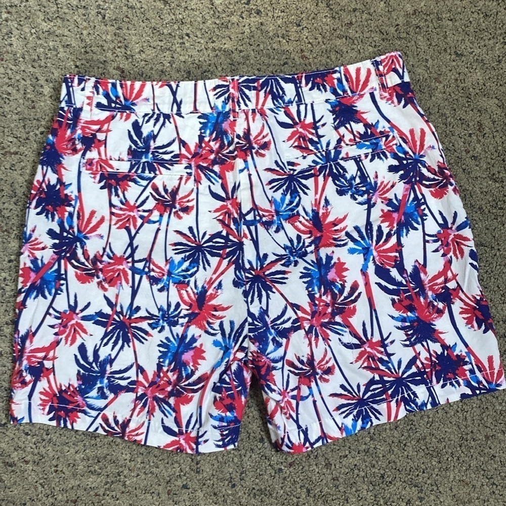 Caribbean Joe & Co Palm Tree Print Shorts Lightweight Cotton Spandex Sz 12 NWT - Picture 5 of 7